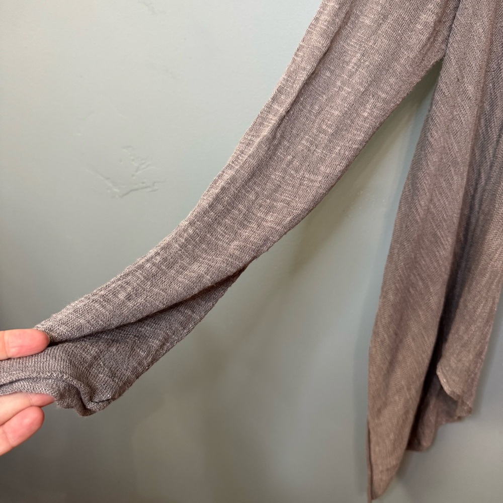 Torrid Slub Cardigan Drape Front Sweater in Gray. Size 1 (1X or 14/16) - Picture 5 of 14